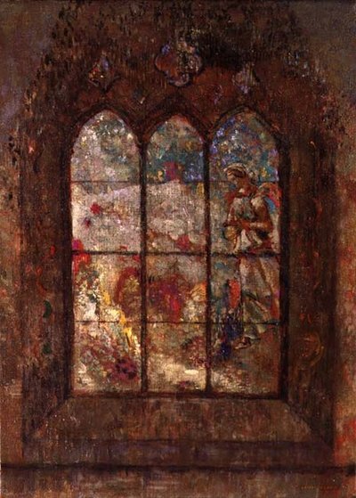 ゴシック・アパリション（油彩・キャンバス） 作： Odilon Redon