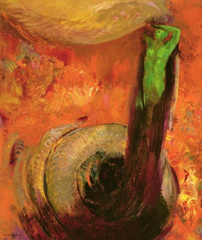 緑の死、1905年頃 作： Odilon Redon