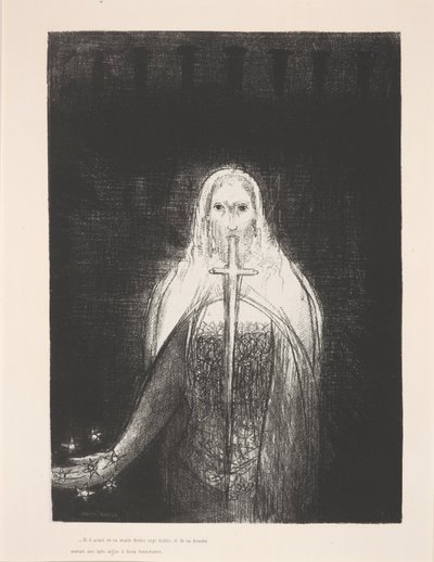 「彼は右手に七つの星を持っていた...」、シリーズ「サンジャンの黙示録」のイラスト 作： Odilon Redon