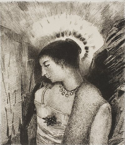 これはイデア人の山の母である善の女神、プレート 15/24 作： Odilon Redon