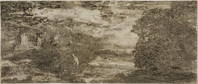 嵐の空の下の騎手 作： Odilon Redon
