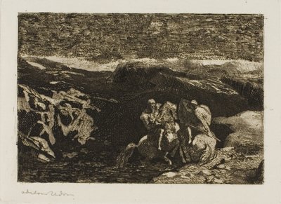 戦闘中の騎手 作： Odilon Redon