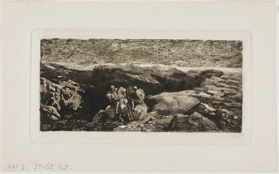 戦闘中の騎手 作： Odilon Redon