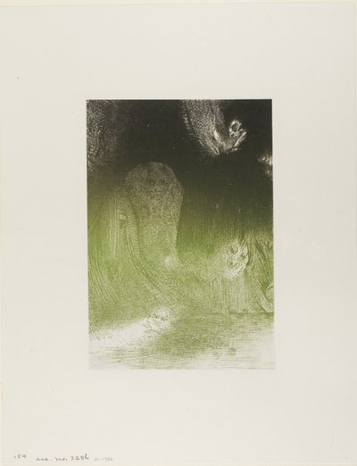 空に精霊の姿を時々見たことがある、プレート 21/24 作： Odilon Redon