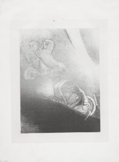 彼は奈落の底に落ちる... 作： Odilon Redon