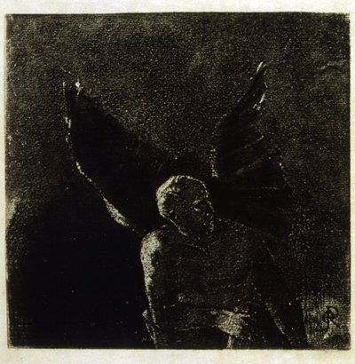 ボードレールの「Les Fleurs du Mal」のためのオディロン・ルドンによるイラストレーション。1891. 作： Odilon Redon