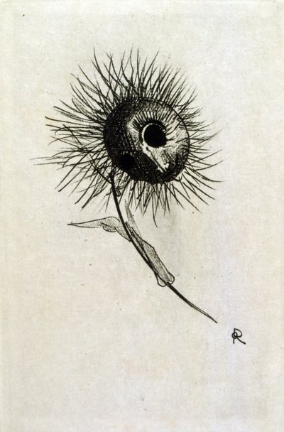 ボードレールの「Les Fleurs du mal」の挿絵。1891年（彫版 作： Odilon Redon