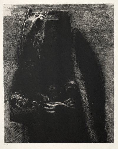 両翼の下に七つの大罪を宿す悪魔だ 作： Odilon Redon