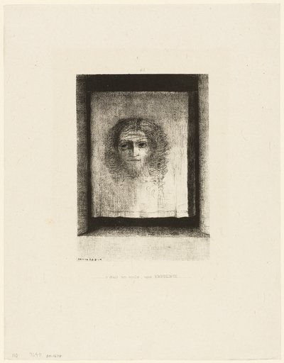 It was a Veil, an Imprint, プレート 1/6 作： Odilon Redon