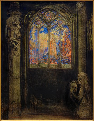 ステンドグラスの窓 作： Odilon Redon