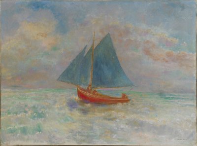 Le Bateau rouge 赤いボート、c。 1910年。 作： Odilon Redon