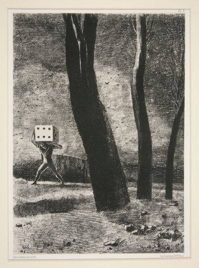 夢の中のポートフォリオからのギャンブラー 作： Odilon Redon