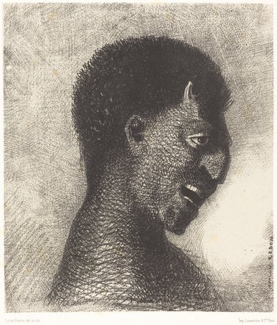 シニカルな笑顔のサテュロス 作： Odilon Redon