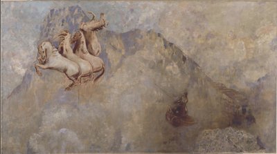 太陽の戦車 1910年頃（油彩・キャンバス） 作： Odilon Redon