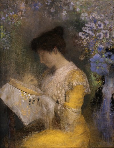 アーサー・フォンテーヌ夫人 作： Odilon Redon