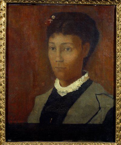 マダム・オディロン・ルドン カミーユ・ルドン（旧姓ファルテ）の肖像（1853-1923年 作： Odilon Redon
