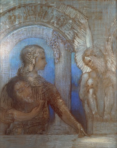 神秘の騎士、オディロン・ルドン（1840-1916）作 作： Odilon Redon