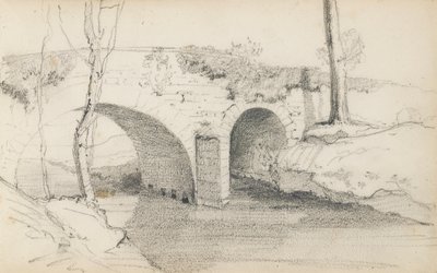 スケッチブックのページ「バスク地方」 作： Odilon Redon