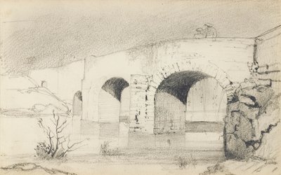 スケッチブックのページ「バスク地方」 作： Odilon Redon