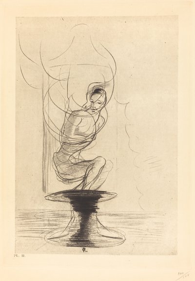 時々、古い回想フラスコを見つけて、そこから完全な人生で戻ってきた魂を出します 作： Odilon Redon