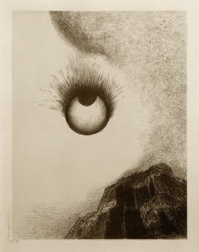 どこもかしこもスローブが燃えている 作： Odilon Redon