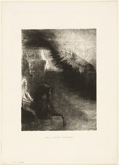 月下世界の巡礼者、プレート 5/6 作： Odilon Redon