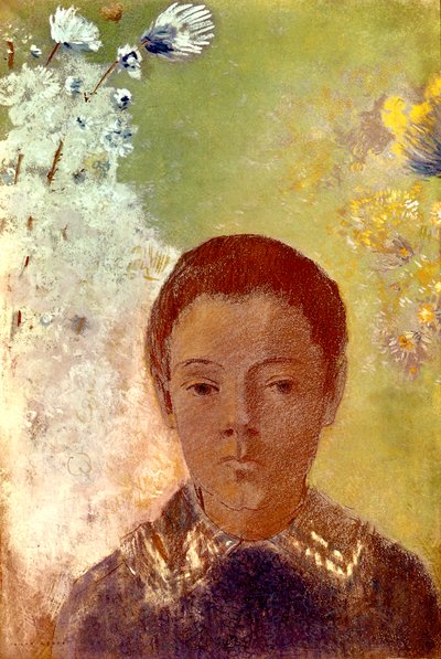 アリ・ルドンの肖像、c1898 作： Odilon Redon