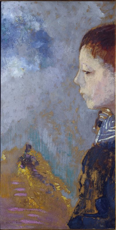 マリンパス上のアリ・ルドンの肖像 - 1897年。油彩・キャンバス 作： Odilon Redon