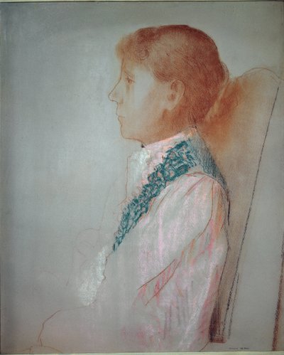 マダム・オディロン・ルドンの肖像 - パステル画 作： Odilon Redon