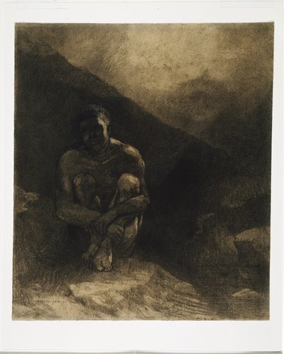 原始人、1872 作： Odilon Redon