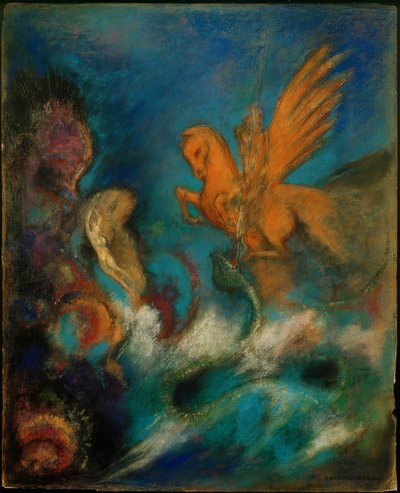 ロジャーとアンジェリカ（ペルセウスとアンドロメダ） 作： Odilon Redon