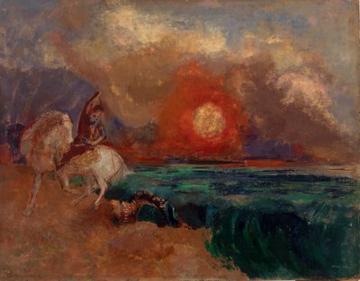 セントジョージとドラゴン 作： Odilon Redon
