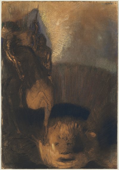 セントジョージとドラゴン 作： Odilon Redon