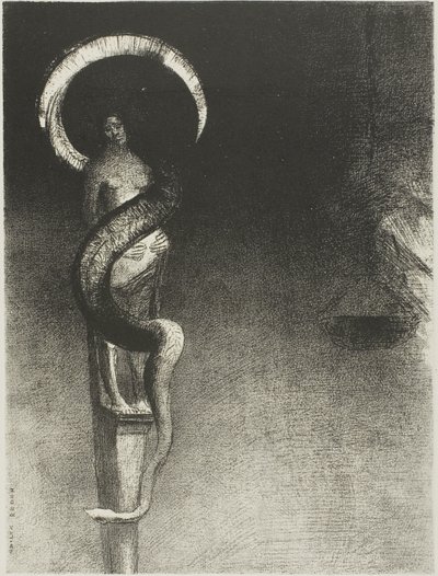 蛇の光輪 作： Odilon Redon