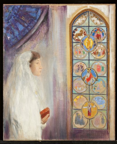 聖体拝領のシモーヌ・ファイエ 作： Odilon Redon