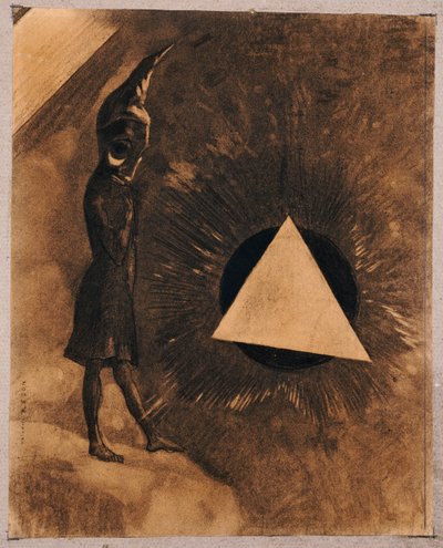 Souci d "Absolu.Philosophe、1881 作： Odilon Redon