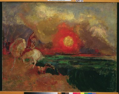 セントジョージとドラゴン 作： Odilon Redon