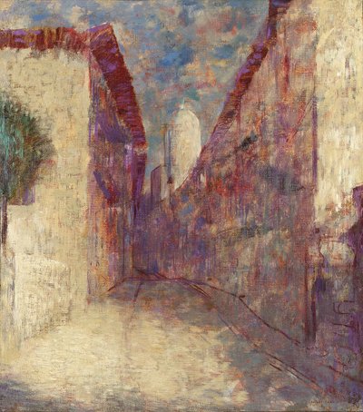 フォンタラビーの通り（キャンバスに油彩） 作： Odilon Redon