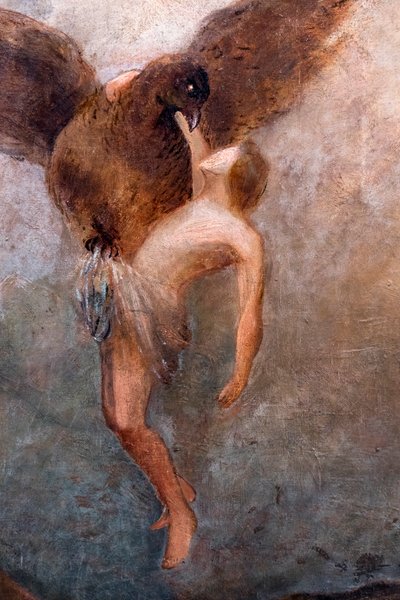 ガニメデの誘拐》詳細、1910年頃（油彩・カンヴァス） 作： Odilon Redon
