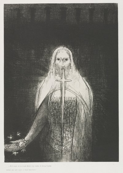セントジョンの黙示録：そして彼は彼の右手に7つの星を持っていました...、1899年。 作： Odilon Redon