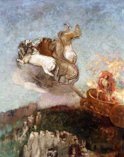 アポロの戦車、1907-1908 作： Odilon Redon