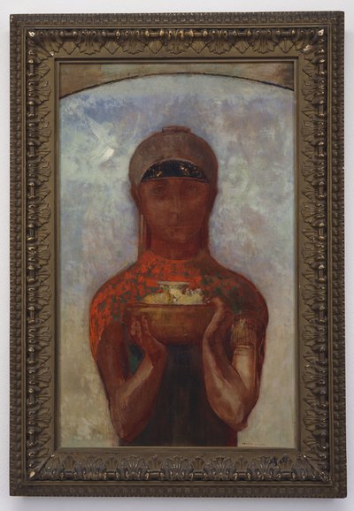 謎の杯、またはシビル、1890年頃 作： Odilon Redon