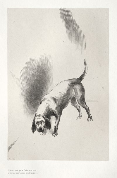 お化け屋敷：彼は目を離さないように見つめていました、1896。 作： Odilon Redon