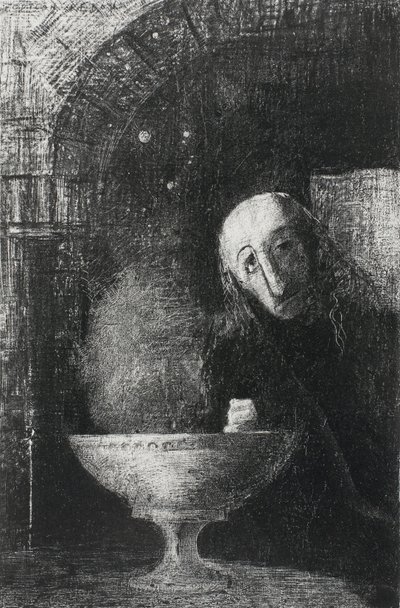 無限の探索、夜から、1886 作： Odilon Redon
