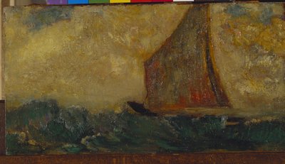 神秘的なボート 作： Odilon Redon