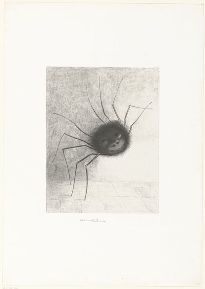 スパイダー、1887（印刷） 作： Odilon Redon