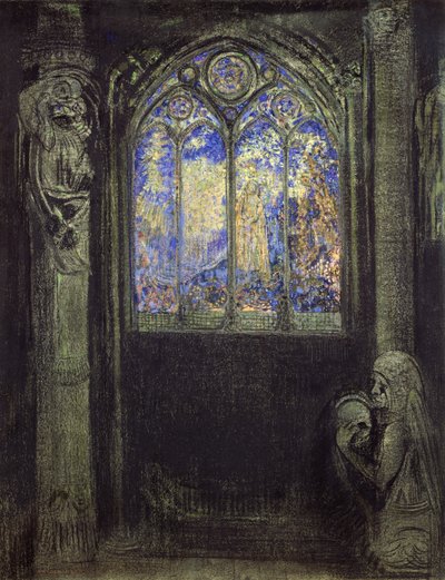 ステンドグラスの窓 作： Odilon Redon