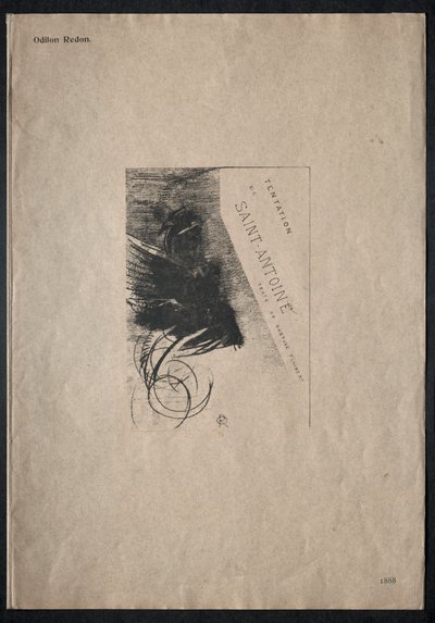 聖アントニウスの誘惑ファーストシリーズ：カバー、1888。 作： Odilon Redon