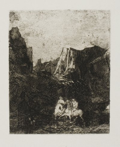 二人の小さな騎士 作： Odilon Redon