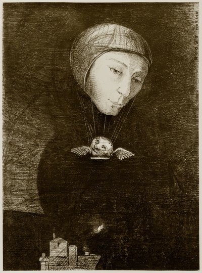 悲しい登り 作： Odilon Redon